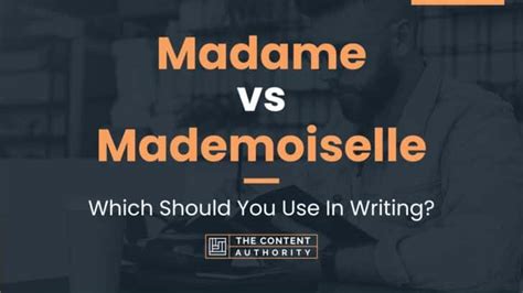 madame vs mademoiselle.